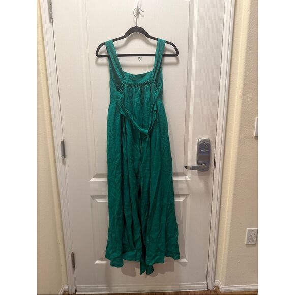 Sea Lustre Lucia Maxi Dress Green  Linen Summer Resort Boho Vacation Size S/M NW - Picture 6 of 8
